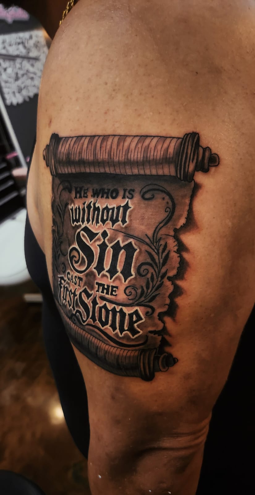 Scroll Tattoos with Bible Verses That Speak to You